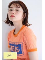 ラレイ(Lalei)&nbsp;【表参道/青山】オレンジベージュ×切りっぱなしボブ【ささき】