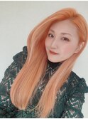 #orange color#韓国ヘア