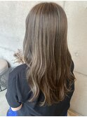 白髪ぼかしハイライトグレージュカラー