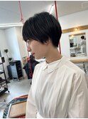 マッシュショート 黒髪+ローライトで自然な黒に