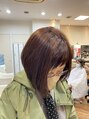 マノア(Manoa)&nbsp;ホームカラーで真っ黒の白髪を、太めの線で脱染／白髪ぼかし