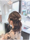 およばれハーフアップ