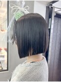 黒髪ネビージュ×前下がりボブ【横浜】あべもえる