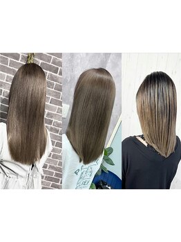 ダメージレス！【縮毛矯正+カット\8250/うる艶縮毛矯正(3ステップTrコラボ)+カット\9350】ロング料金無し