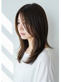 30代40代50代内巻きミディアムレイヤー髪質改善透明感白髪染め