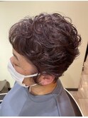 カーリーショート　ピンクベージュ11lev