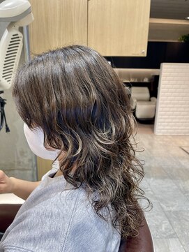 イメージア 町田店(IMAGE A) ハイライト大き目ウェーブパーマ＠20代30代40代50代