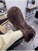ピンクブラウン/暖色ブラウン/韓国風/髪質改善/京都河原町