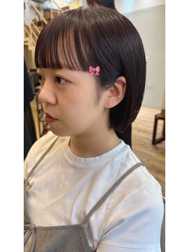 テテ ニコ(tete nico) 【大前晴奈】チョコレートベージュ×切りっぱなしボブ