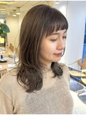 ミディアムたっぷりレイヤーオリーブベージュ