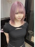 色落ちの綺麗なホワイトピンクカラー