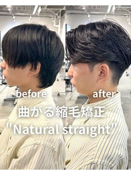 フォト 新宿(foto) men's/メンズカット/リバースセンターパート/曲がる縮毛矯正