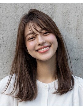 ルシードスタイル アウラ 松戸市五香(LUCIDO STYLE Aura) 黒髪カタログ×ココアベージュでつくる小顔に見せるセミロング