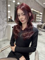 ウィーニード 名古屋(WENEED) 《韓国へア》韓国風フォワードレイヤー/ボルドーカラー
