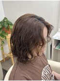 ボブ　レイヤー　パーマ　楽ちんヘア
