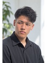 ネイヴスヘアー 香椎照葉店(Neivs Hair)&nbsp;メンズ波巻きショート ウェット質感ツーブロック