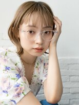 リノア 西梅田 福島(Linoa)&nbsp;西梅田/髪質改善/シースルーバング♪メガネ映え耳掛けミニボブ