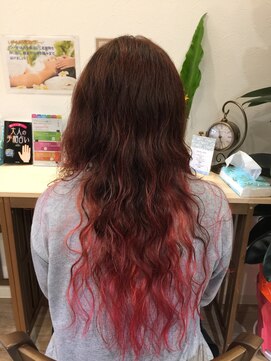 ヘア アンド フェイス トコ(Hair&Face toco) ブリーチありピンクヘア