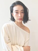 ケーツー あべのキューズモ－ル店(K-two)&nbsp;[K-two]ニュアンスボブ/黒髪/センターパート[天王寺/阿倍野]