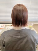 ぱっつんボブパッツン切りっぱなしブラントストレートシンプル