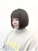 黒髪小顔クラゲヘアーオリーブグレーココアベージュチョコレート