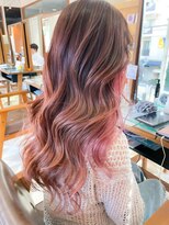 バブ バイネオリーブ(Bab by neolive)&nbsp;インナーカラー☆ロング チェリーピンク