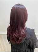 ボルドーカラー×レイヤーカット