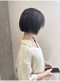 YOKE 切りっぱなしボブミニボブ大人ボブアッシュグレージュ