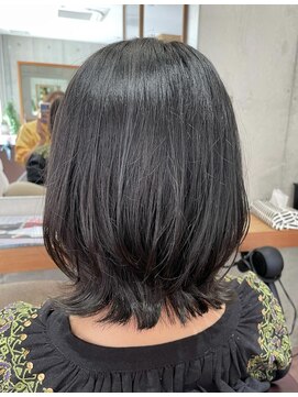 エン バイ ヘアーリーフ 西田辺店(EN by Hair Leafy) くびれボブ/外ハネ/レイヤー/くびレイヤー/20代30代40代