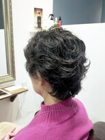 ヘアー グリーン(hair green) 40代50代/ウェーブヘア/おしゃれ女子ウルフヘア/大人ショート