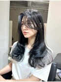 韓国風レイヤーカット顔まわりくびれオルチャン堀江