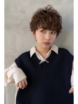 ケアリー  八千代緑が丘(Carelly) 大人かわいい前髪セシルカットココアブラウンフリンジウェーブ