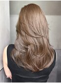美髪顔周りレイヤー韓国ヘアロング_ba479571