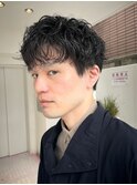マッシュカット×ニュアンスパーマ