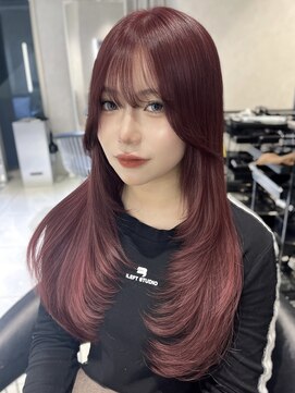 ユーフォリア 池袋東口駅前店(Euphoria) 【Euphoria MITSUKI】韓国レイヤーカット×深めワインレッド