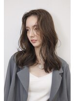 アース コアフュールボーテ 柏崎店(EARTH coiffure beaute)&nbsp;ナチュラルベージュ_ヨシンモリ_顔周りレイヤー_レイヤーカット
