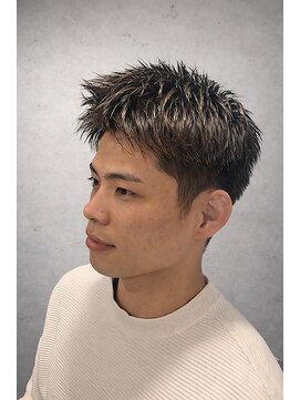 ワンワンオー バーバーショップ 長浜店(@110 BARBER SHOP) ベリーショート×アップバング男の最旬スポーティースタイル