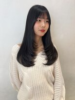 アクシス 栄店(`AXIS)&nbsp;森崎ワンホンレイヤー/ミルクティーブロンド/ダークブルー/栄