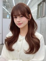 エヌアイ オモテサンドウ(ni omotesando)&nbsp;春ふんわり♪韓国ガーリーなくびれレイヤー＆ツヤピンクブラウン