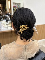 ラフテル(RAFTEL)&nbsp;結婚式お呼ばれシニヨンヘア