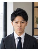 清潔感と束感で魅せる大人のメンズビジネスショート