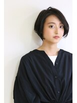 ディンプル(DIMPLE) セミウェット×前下がりショートボブ