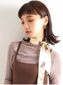 ≪AILEE≫うるつやブラウン×外ハネパーマ