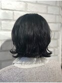 切りっぱなしボブ×外ハネアレンジ