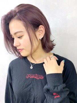 アイティー バイ アルバム 中野店(IT by ALBUM) ラベンダーピンク_耳かけウェーブパーマ_ba277674