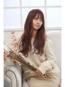 アールイーノウン 阿倍野区昭和町店(re; nown) ミディアムレイヤーカットストレートロングウルフカットベージュ