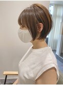 シンプルな丸みショートボブ◎