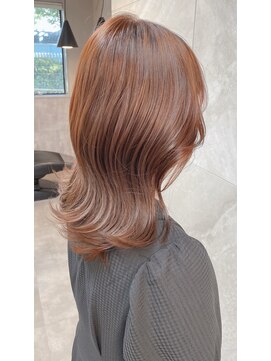 ドゥマン(Demain) 大人可愛いモテ髪ピンクベージュ小顔カットセクションカラー