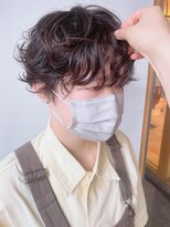 【morio原宿】垢抜け黒髪パーマ刈り上げショートマッシュパーマ