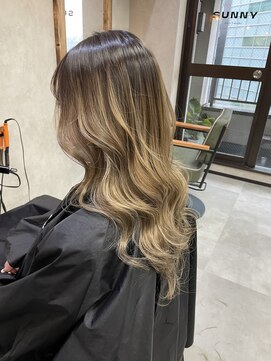 サニー 渋谷(SUNNY) グレーベージュニュアンスカラーアッシュミルクティー